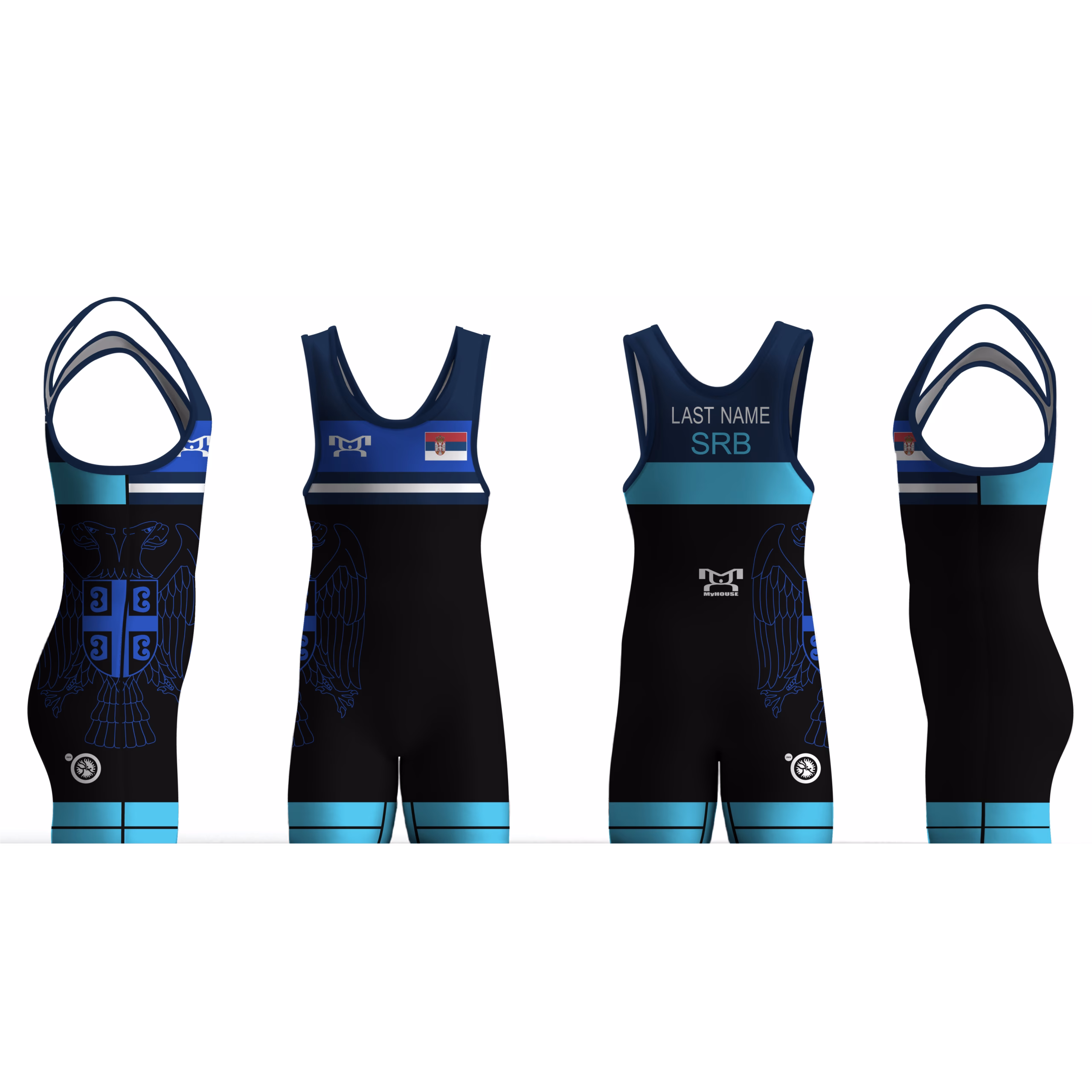 Serbia UWW 2024 Blue Freestyle Singlet (pre order)