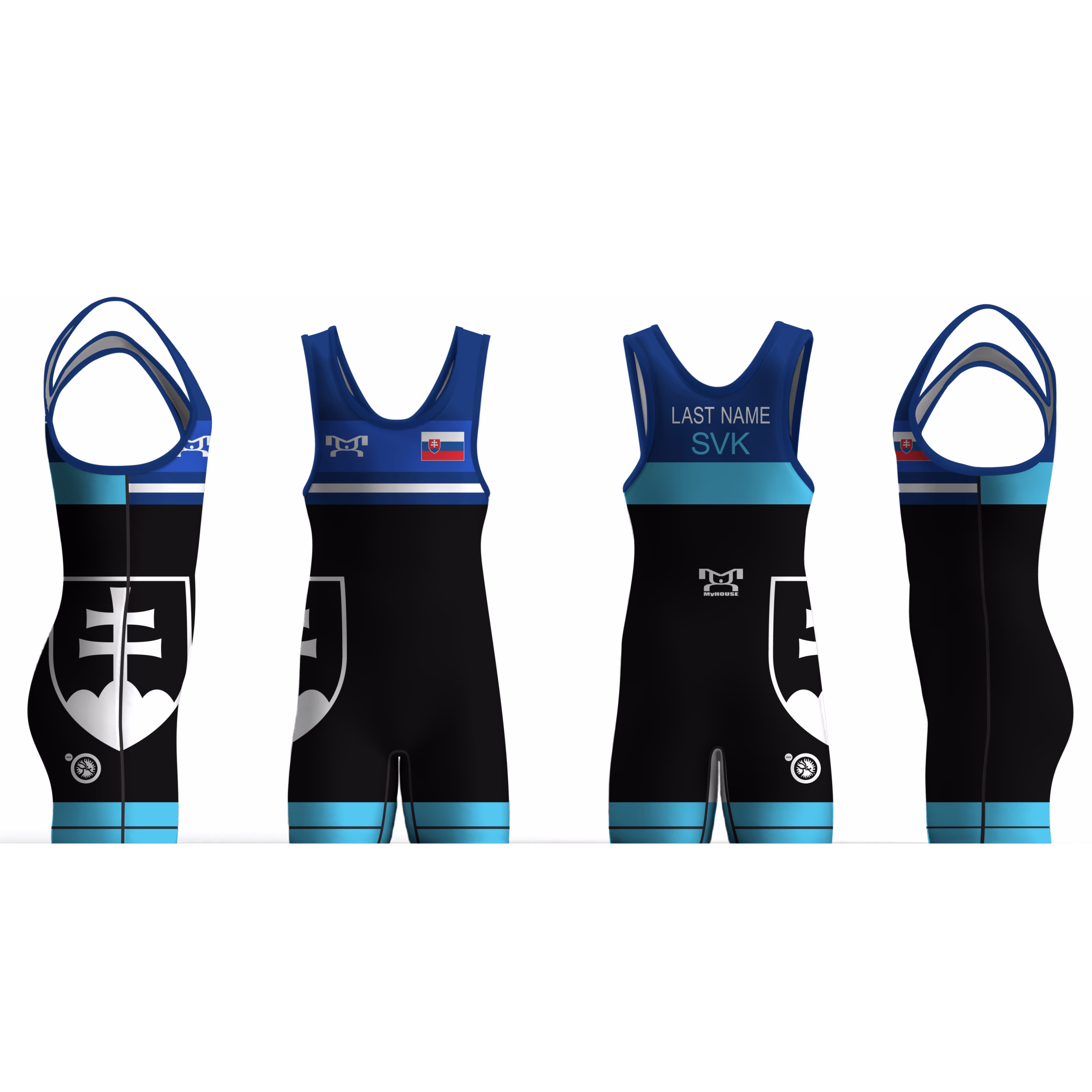 Slovakia UWW 2024 Blue Freestyle Singlet (pre order)