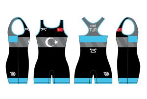 Turkey UWW 2024 Women's Blue Freestyle Singlet (pre order)