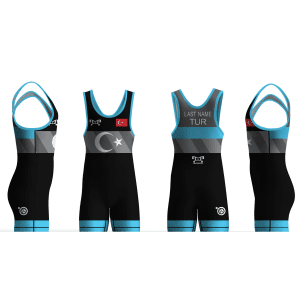 Turkey (Türkiye) UWW 2024 Blue Freestyle Singlet (pre order)