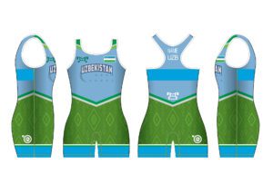 Uzbekistan UWW 2024 Women's Blue Freestyle Singlet (pre order)