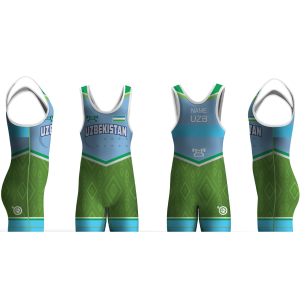 Uzbekistan UWW 2024 Blue Freestyle Singlet (pre order)