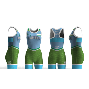 Uzbekistan UWW 2024 Women's Blue Freestyle Singlet (pre order)