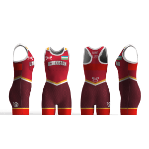 Uzbekistan UWW 2024 Women's Red Freestyle Singlet (pre order)