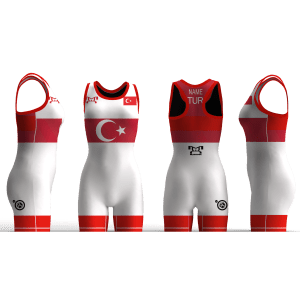 Turkey (TĂĽrkiye) UWW 2024 Women's Red Freestyle Singlet (pre order)