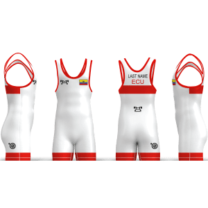Ecuador UWW 2024 Red Freestyle Singlet(PRE ORDER)
