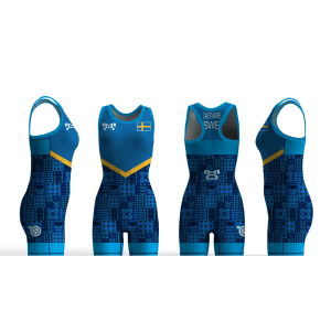 Sweden UWW 2024 Women's Blue Freestyle Singlet (pre order)