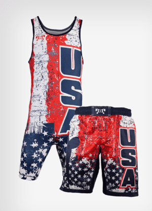 USA Wrestling Pride Singlet & Fight Short Combo