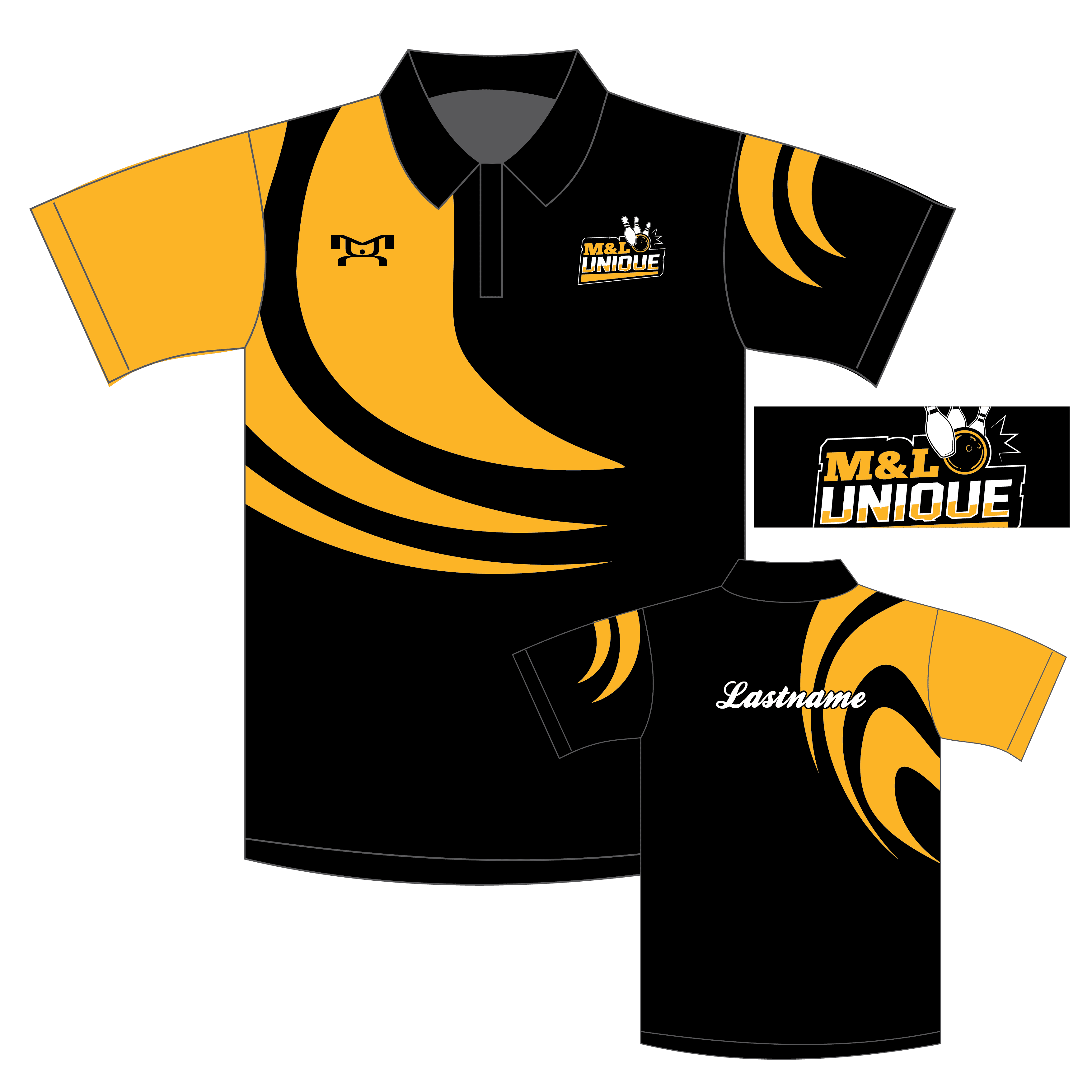 M&L Unique Bowling Custom Polo