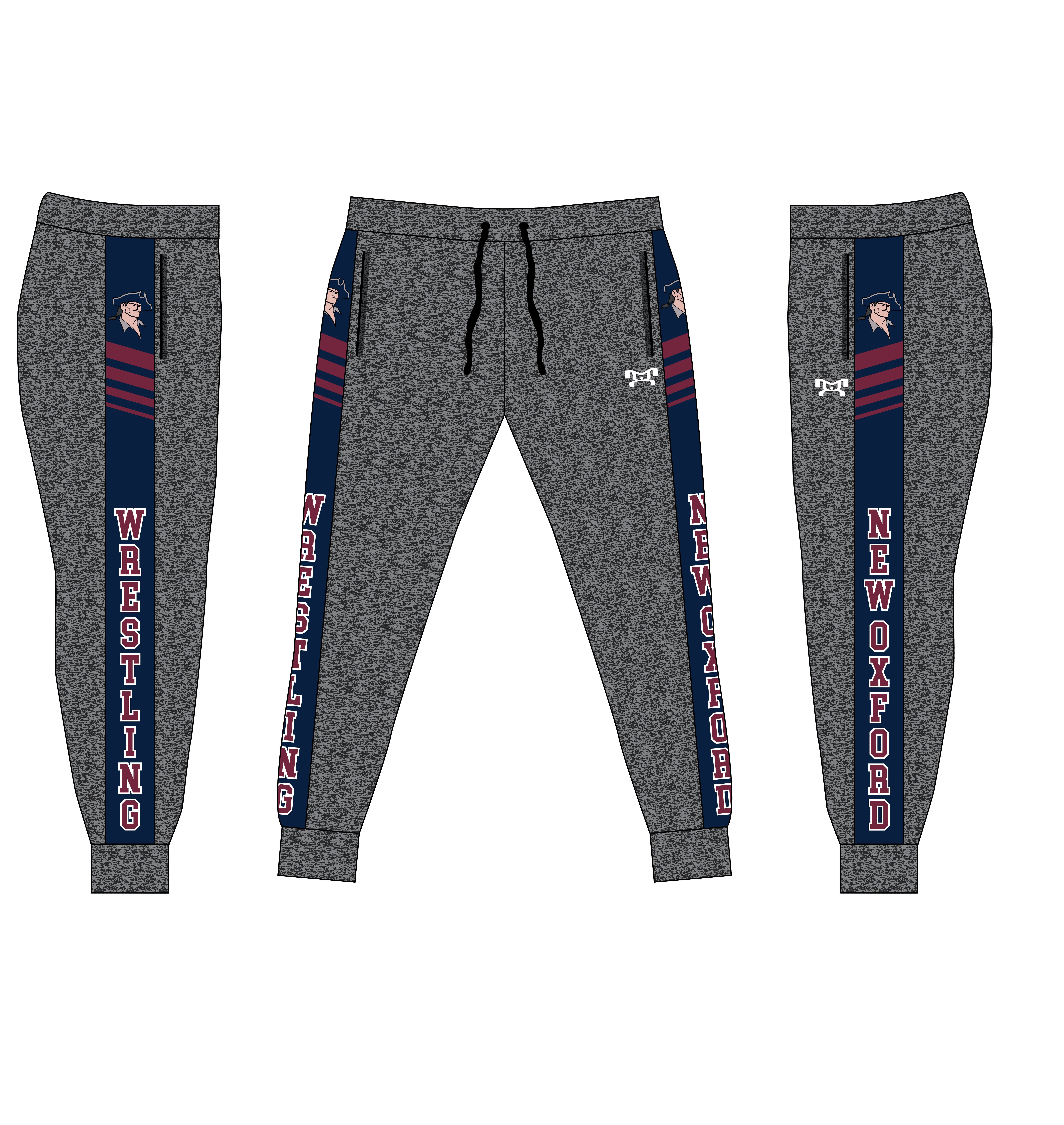 New Oxford Wrestling Custom Joggers 2024 (Heathered fabric may vary in color & texture)