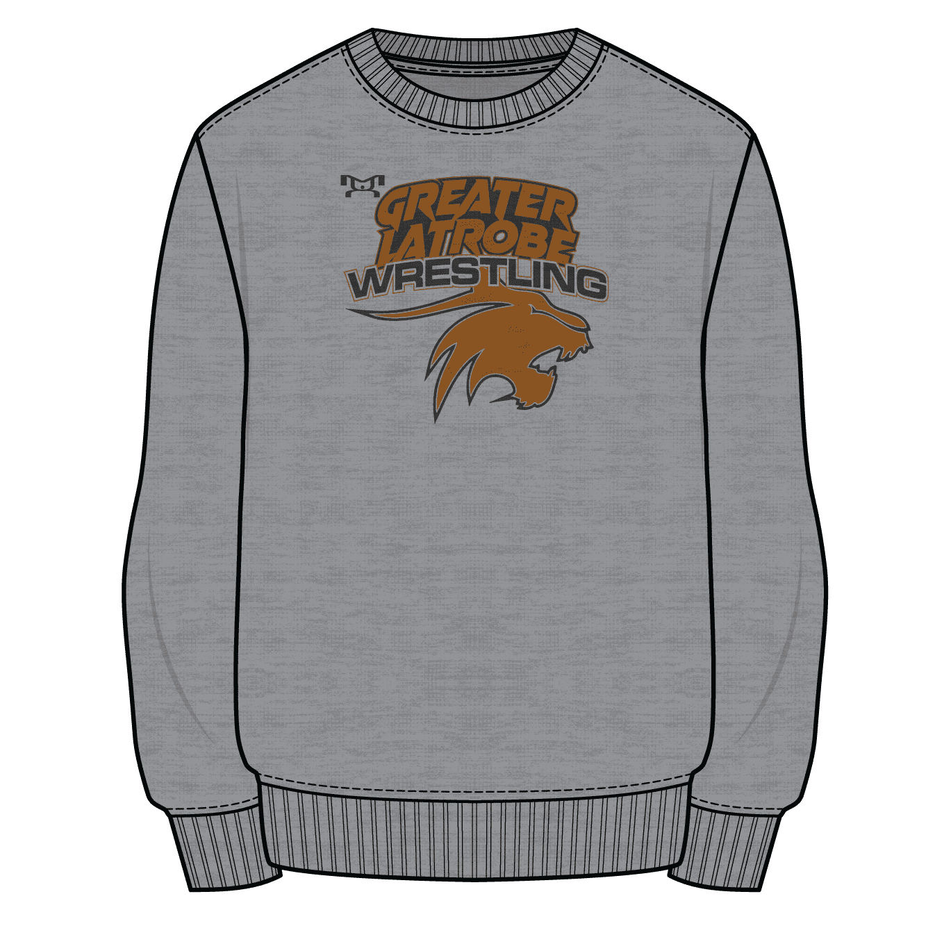 Greater Latrobe Youth Sublimated Decal Grey Crewneck