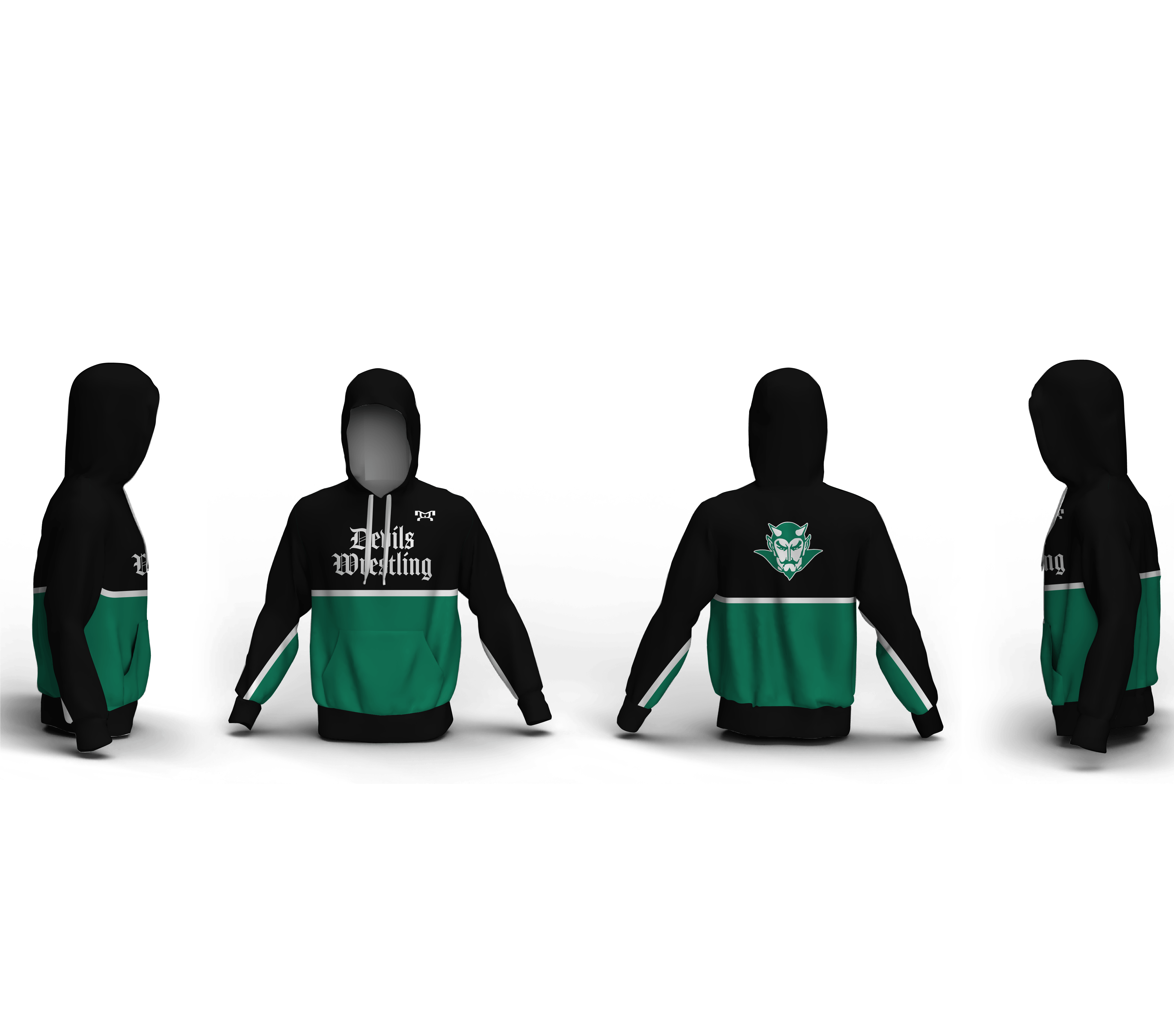 GREENEVILLE DEVILS WRESTLING Sublimated Hoodie