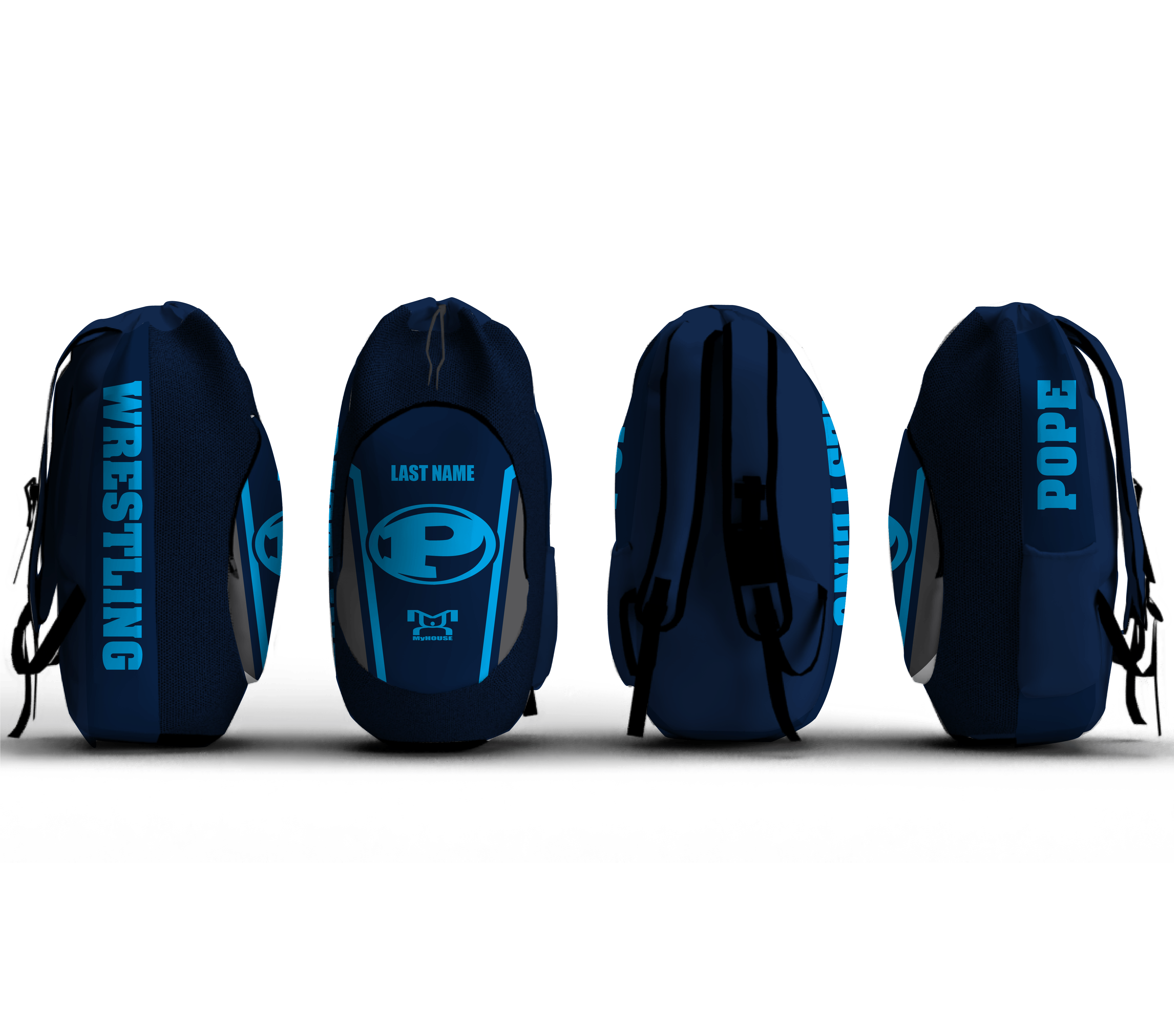 Pope Jr Wrestling Club Sublimated Custom Gear Bag