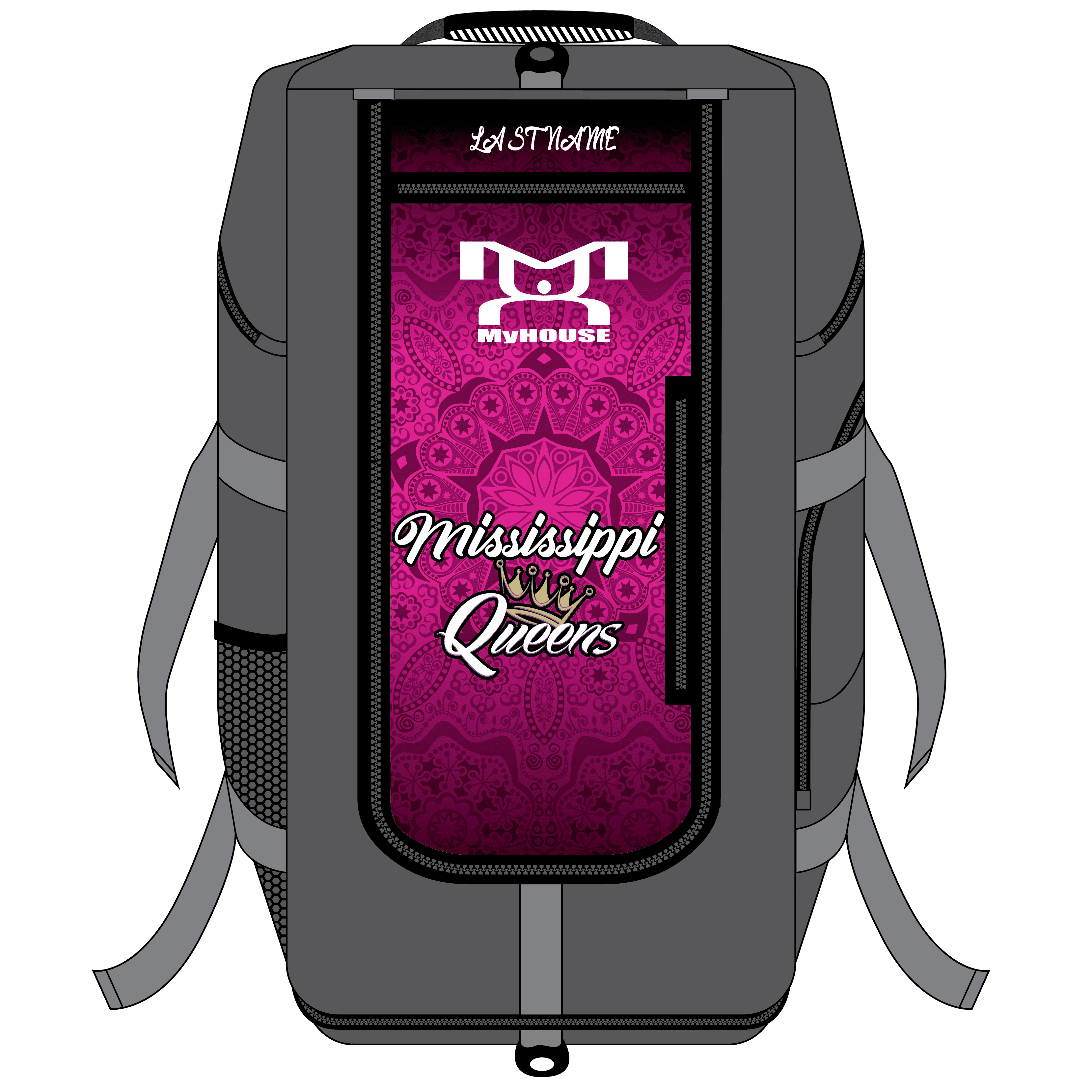 Mississippi Queens Wrestling Club Hybrid Gear Bag (THIS WILL SHIP IN 6-8 WEEKS)***