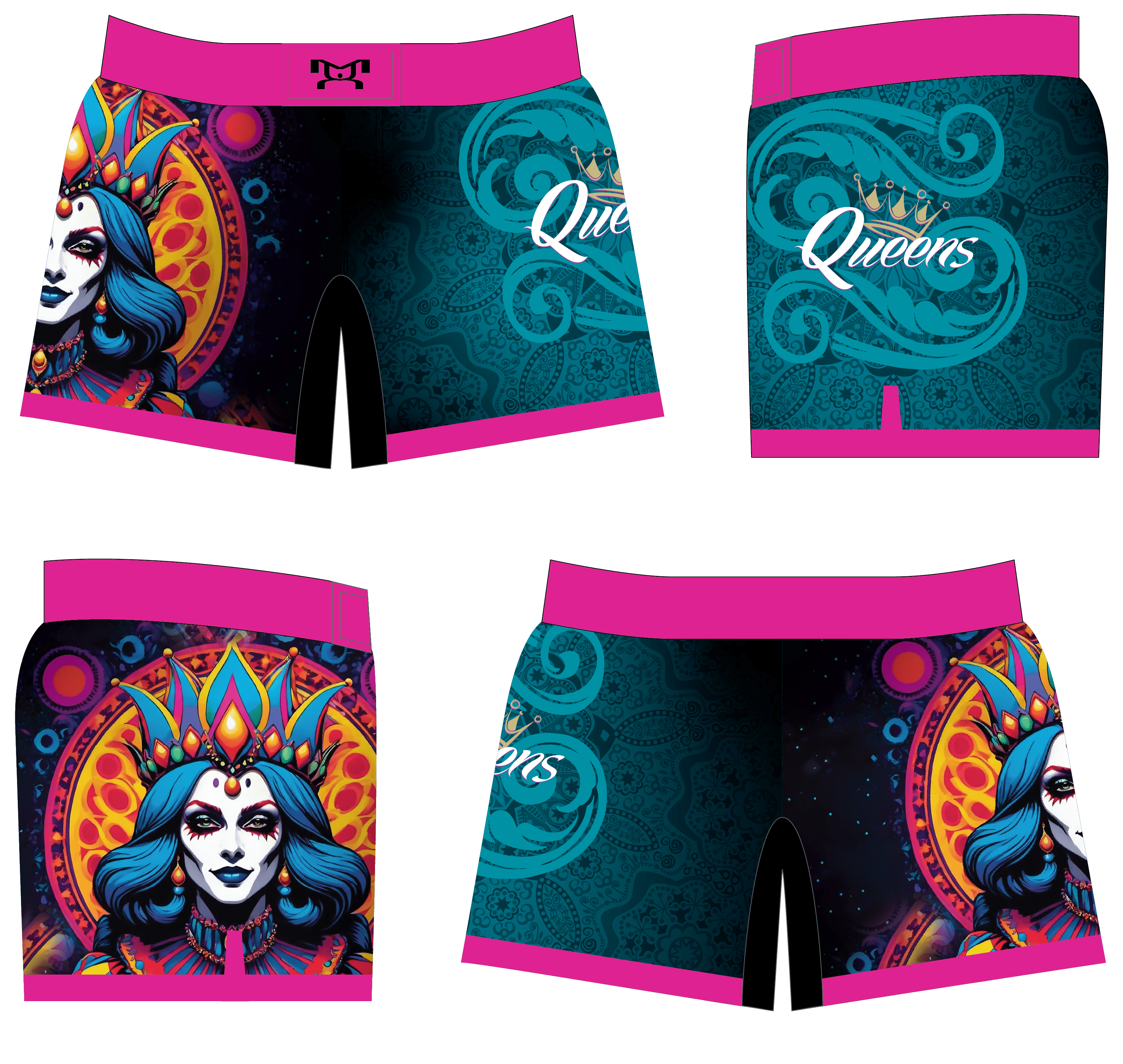 Mississippi Queens Wrestling Club Women's Custom Fight Shorts 2024