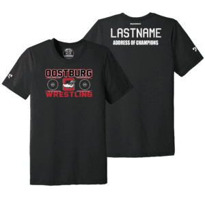Oostburg Wrestling Custom Black Address Of Champions Heat Press T Shirt