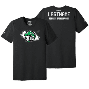 Ruis Wrestling Academy Custom BLACK Address Of Champions Heat Press T Shirt