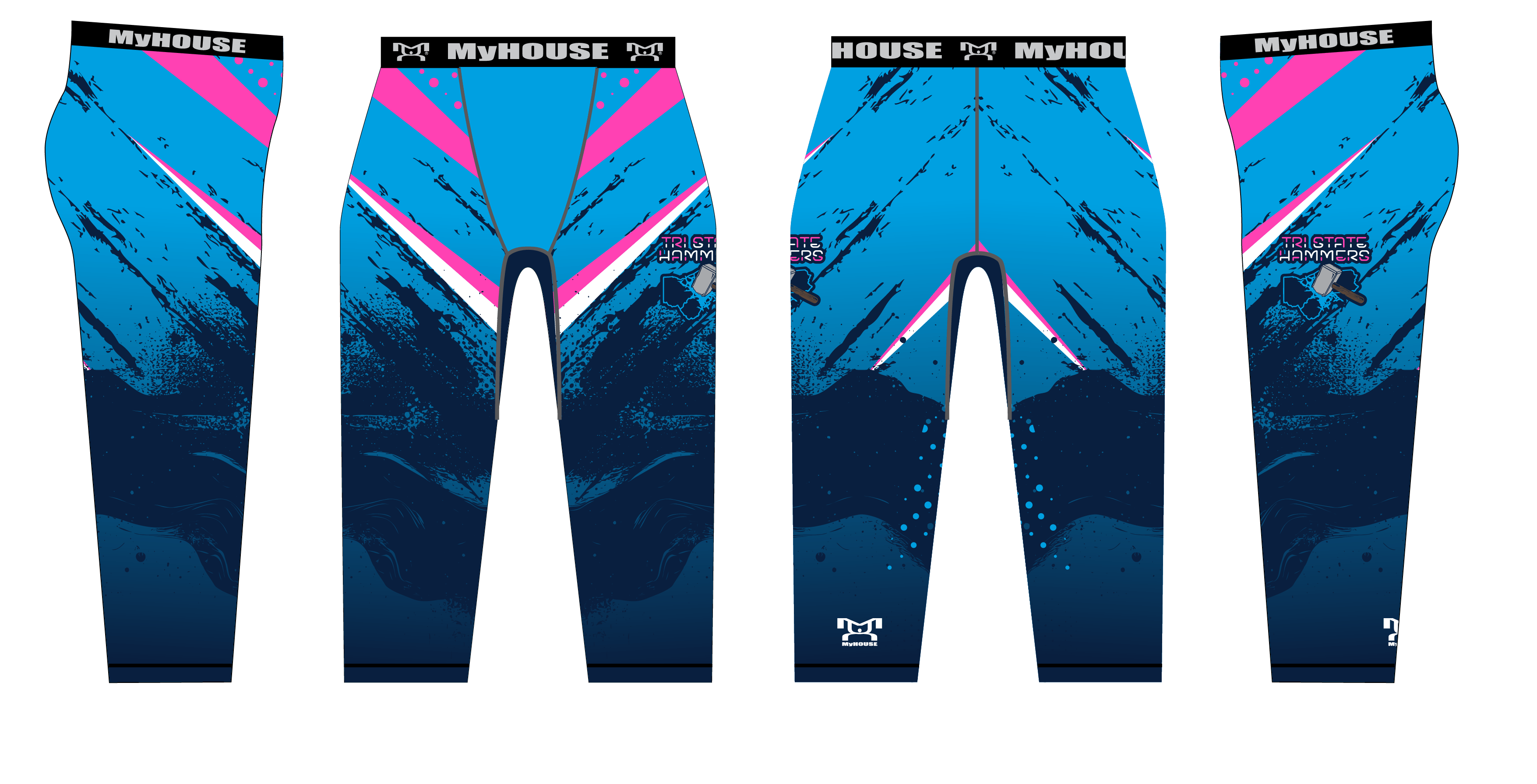 Tri State Hammers Men's 3/4 Length Leggings