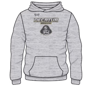 Decatur Wrestling Custom Sublimated Decal Grey Hoodie 2025