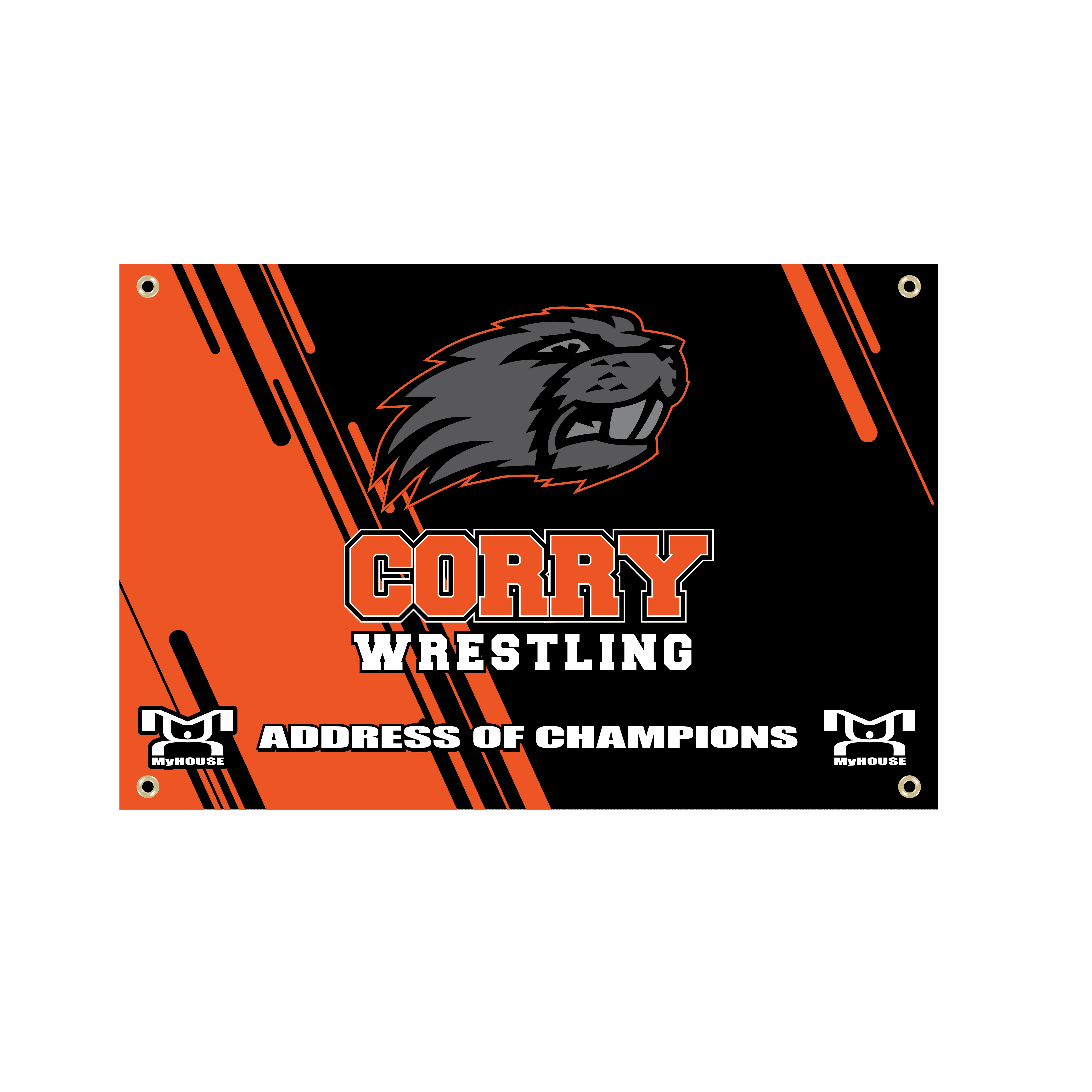 Corry Beavers Girls HS Wrestling Custom Team Banner