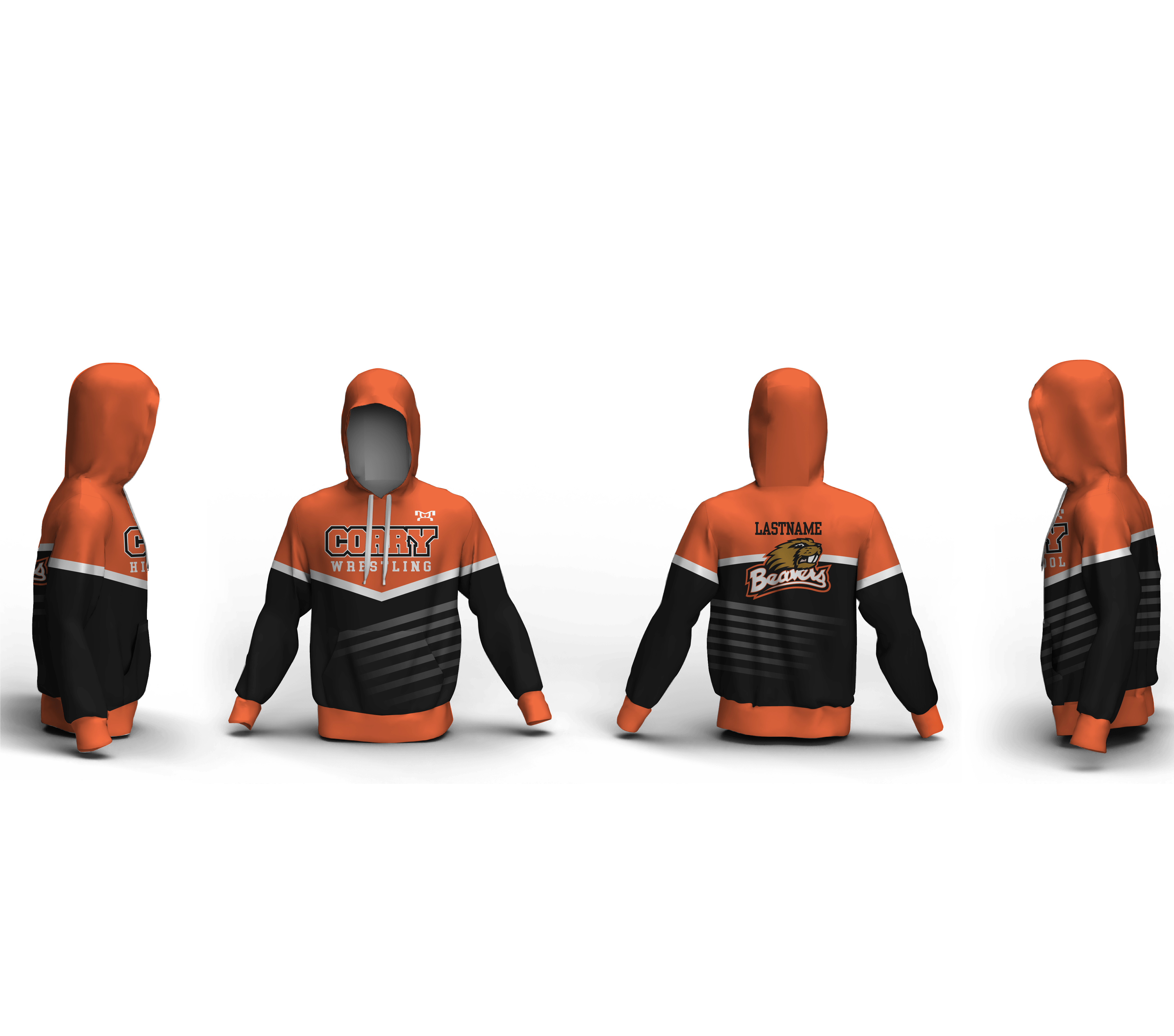 Corry Beavers Girls HS Wrestling Sublimated Hoodie 2024