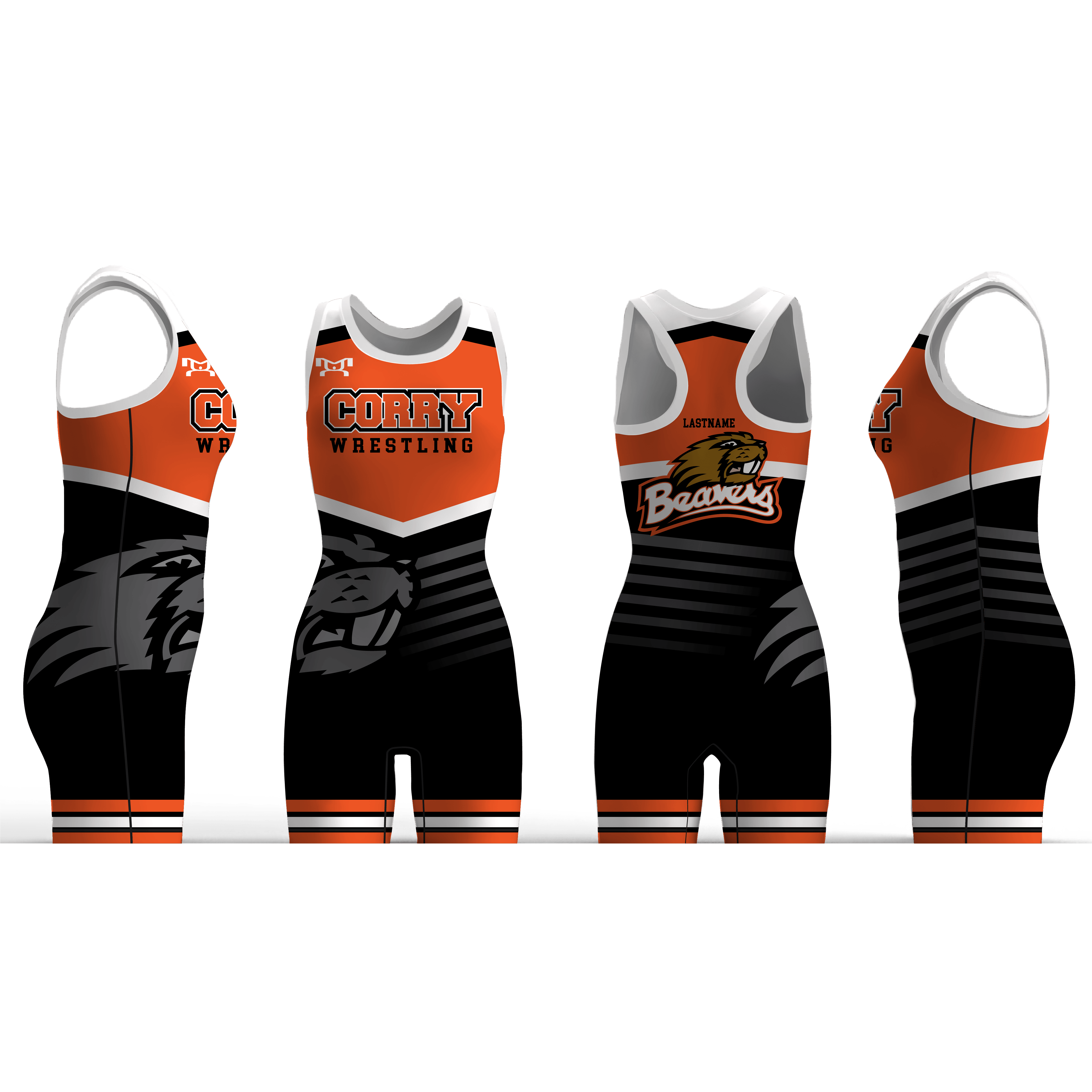 Corry Beavers Girls HS Wrestling Custom Women's Singlet 2024