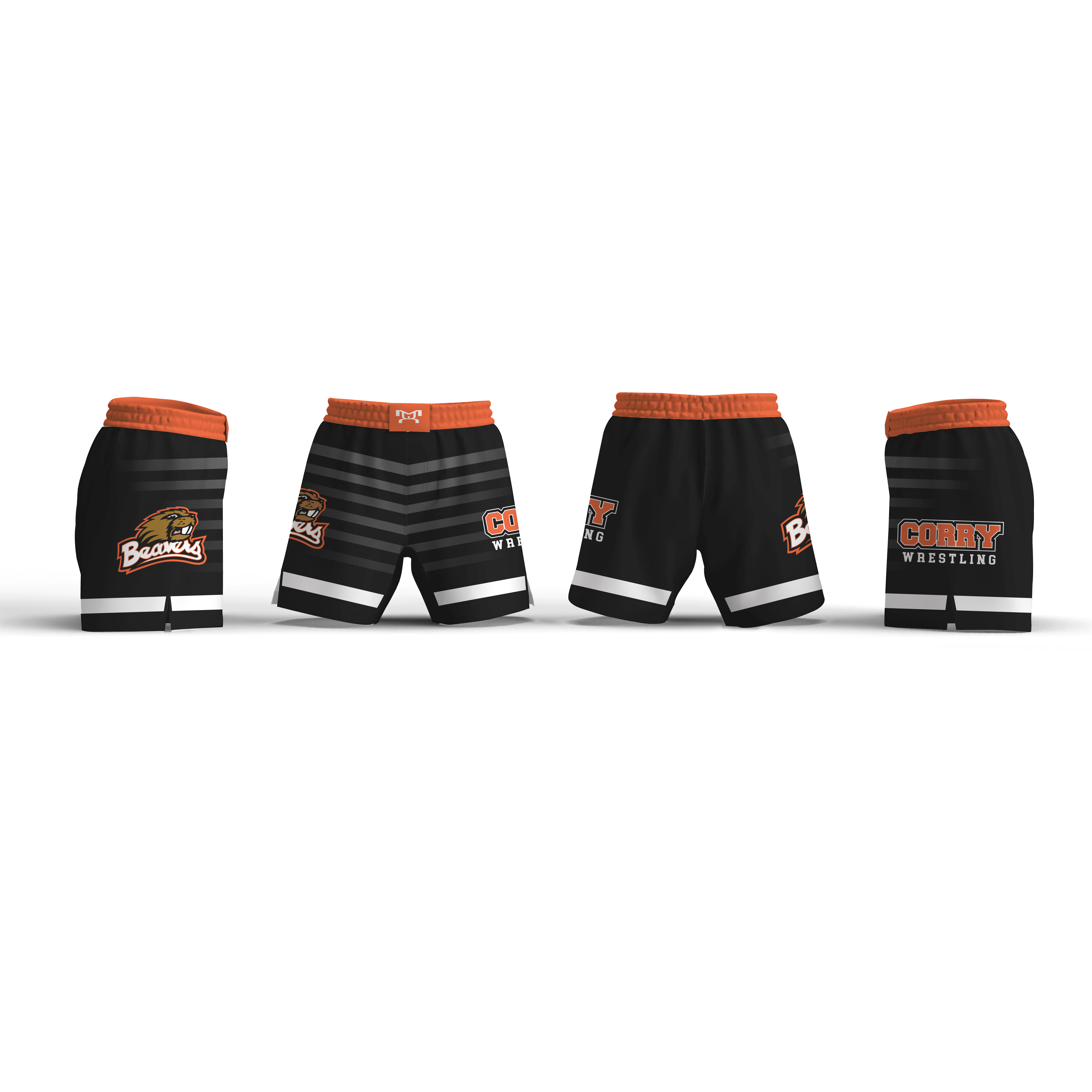 Corry Beavers Girls HS Wrestling Women's Custom Micro Stretch Fight Shorts 2024