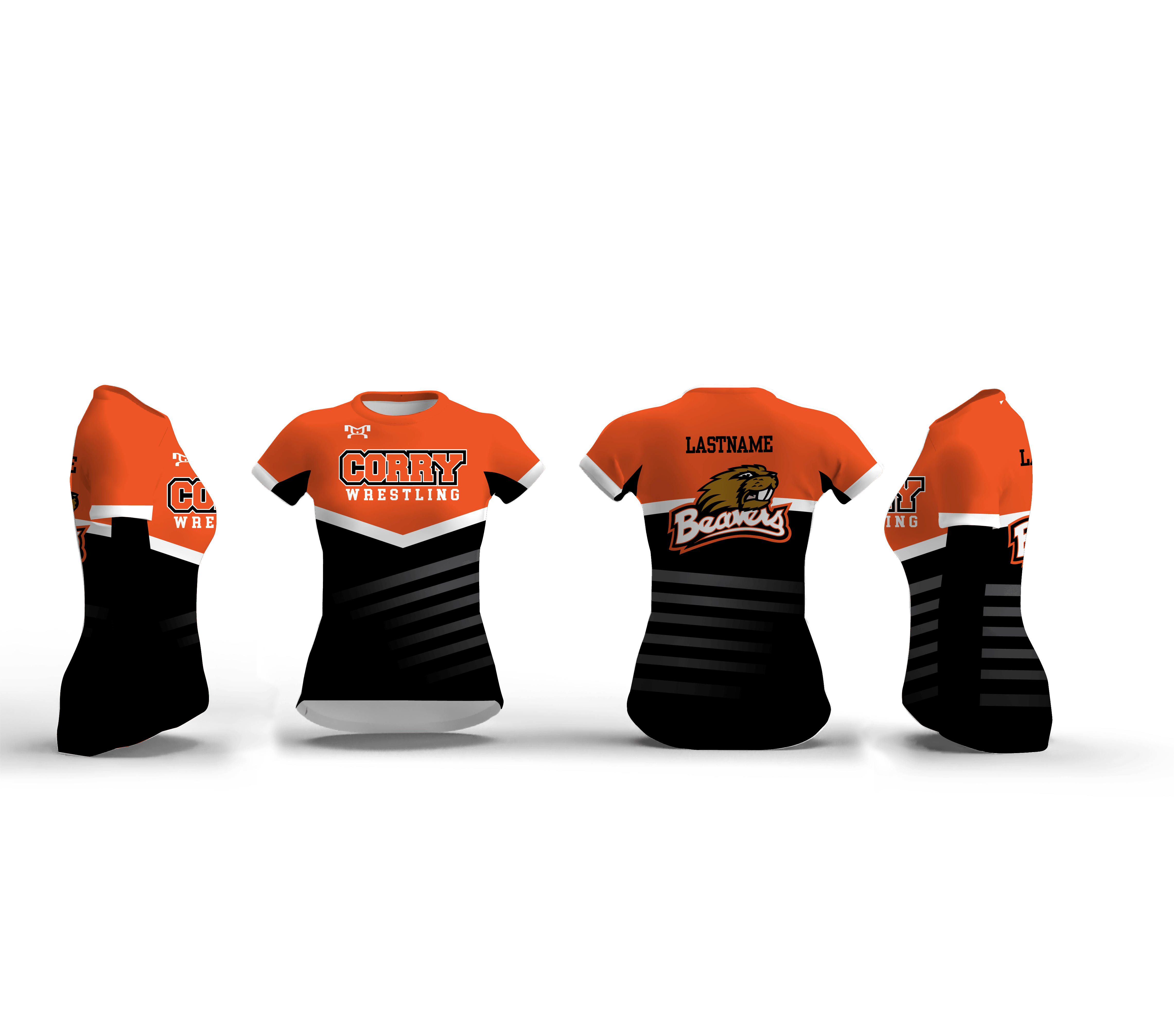 Corry Beavers Girls HS Wrestling Custom Womens Compression Shirt