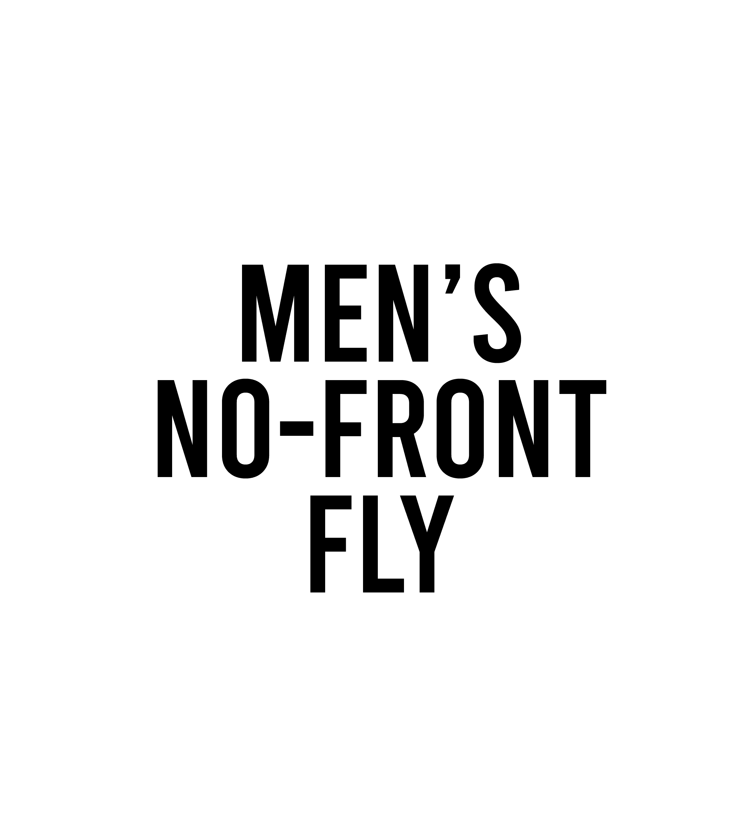 Men's No Fly Front Short