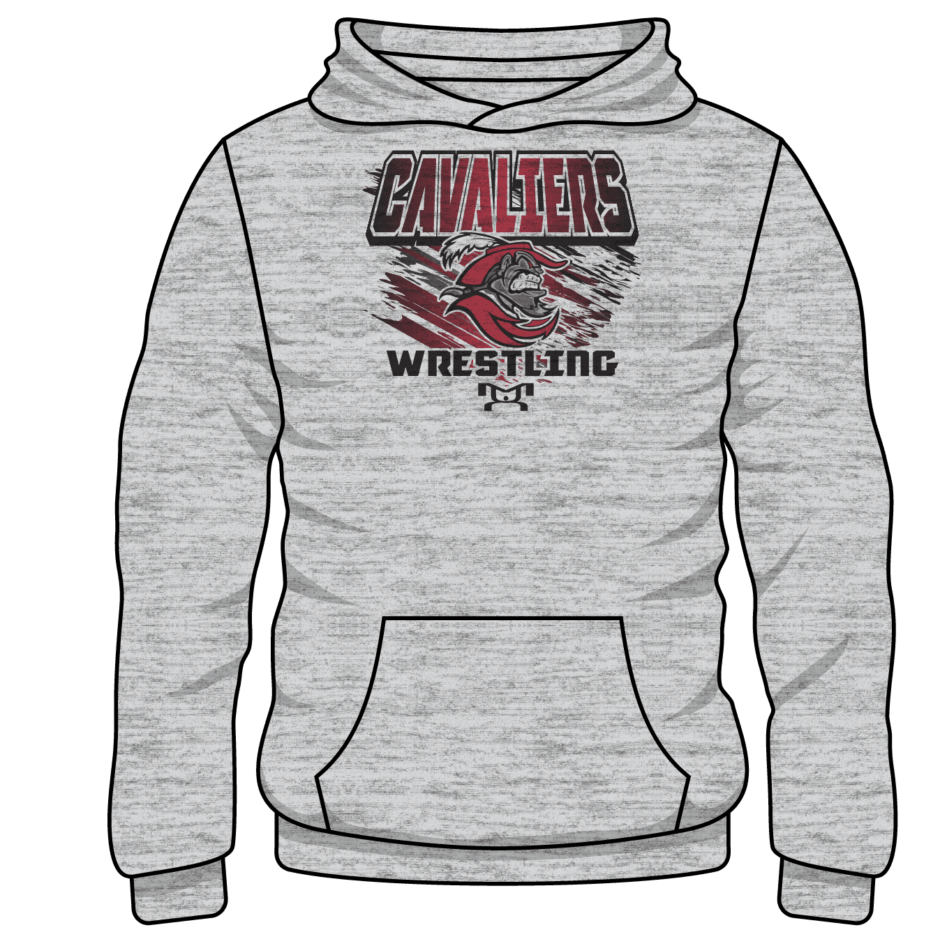 Coral Gables Custom Sublimated Decal Grey Hoodie