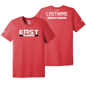 Pocono Mountain Youth Red Address Of Champions Heat Press T Shirt