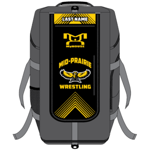 MID PRAIRIE WRESTLING Hybrid Gear Bag (THIS WILL SHIP IN 6-8 WEEKS)