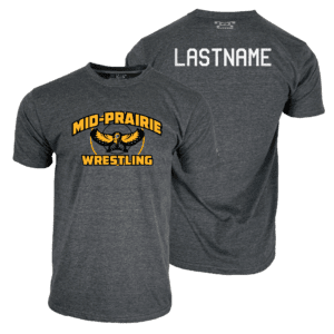 MID PRAIRIE WRESTLING Custom Heat Press Short Sleeve T-Shirt