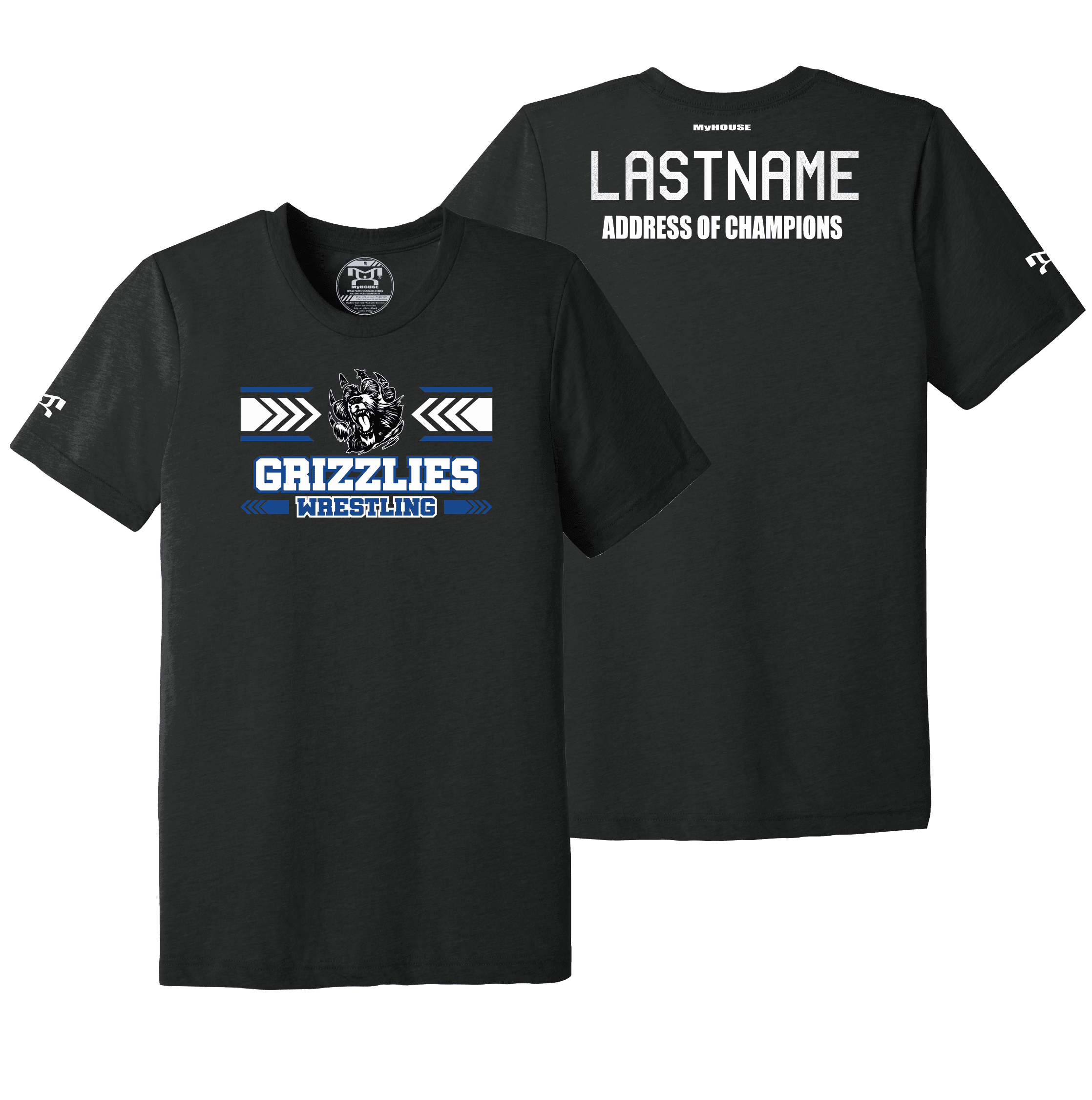 Pleasant Valley Grizzlies Address Of Champions Heat Press T Shirt