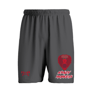 Krazy Monkeys WC Red Logo Athletic Mesh Short