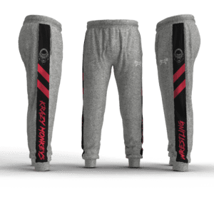 Krazy Monkeys WC REd Box Stripe Slim Cut Joggers