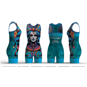 Mississippi Queens Wrestling Club TEAL Women's Custom Singlet