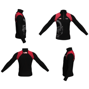 Krazy Monkeys WC Red Men's Light-Weight Custom Quarter Zip