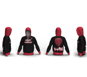 Krazy Monkeys WC Red Custom Unisex Sublimated Hoodie