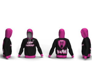 Krazy Monkeys WC Pink Custom Unisex Sublimated Hoodie
