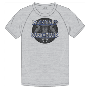 Backyard Barbarians Custom Sublimated Decal T-Shirt