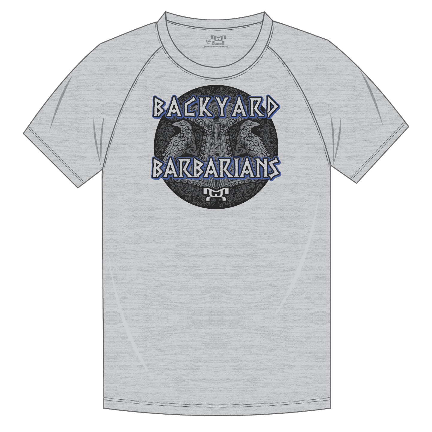 Backyard Barbarians Custom Sublimated Decal T-Shirt