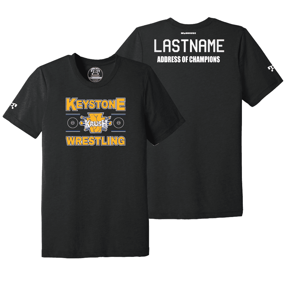 Keystone Krush Black Address Of Champions Heat Press T Shirt