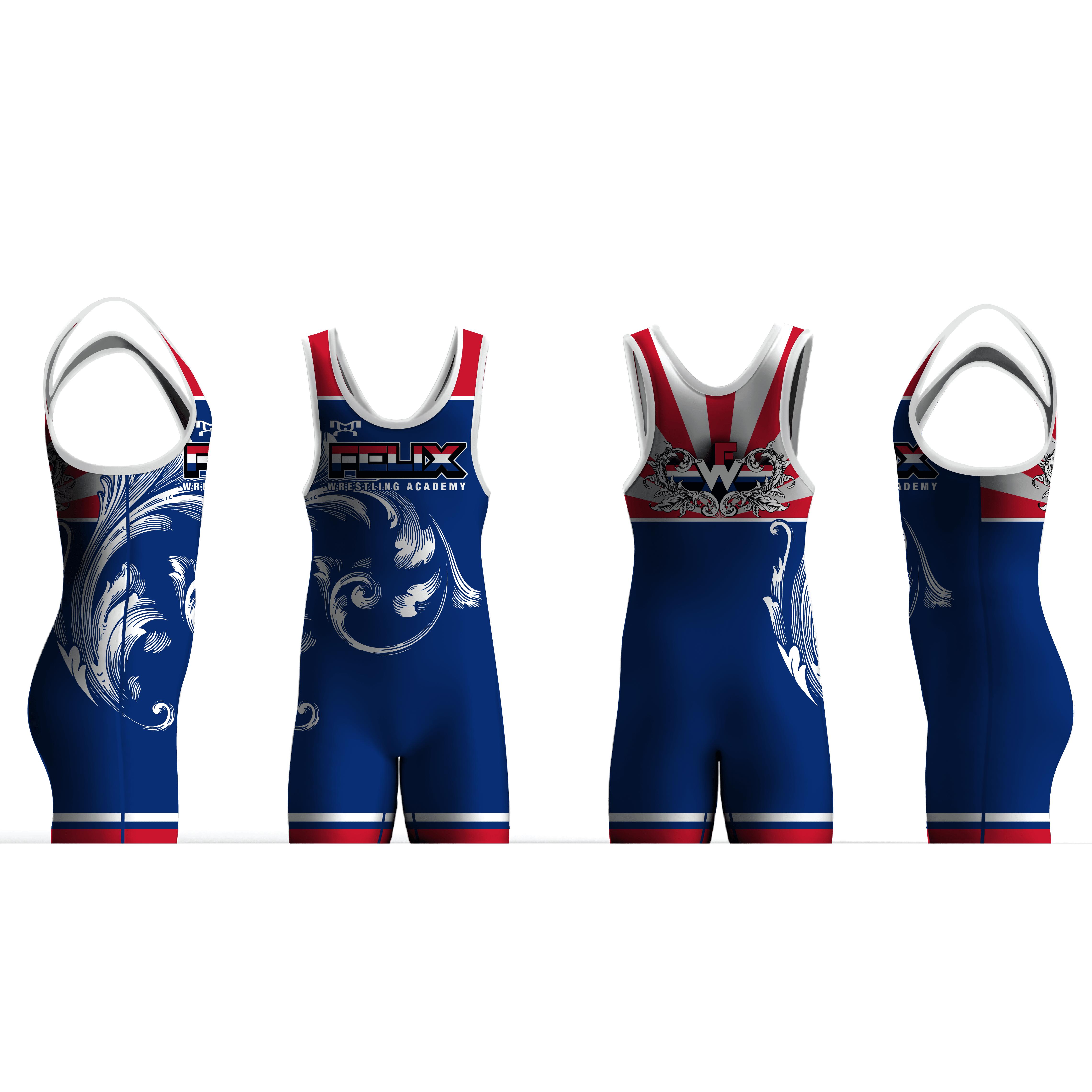 Felix Wrestling Academy Blue Men's Singlet