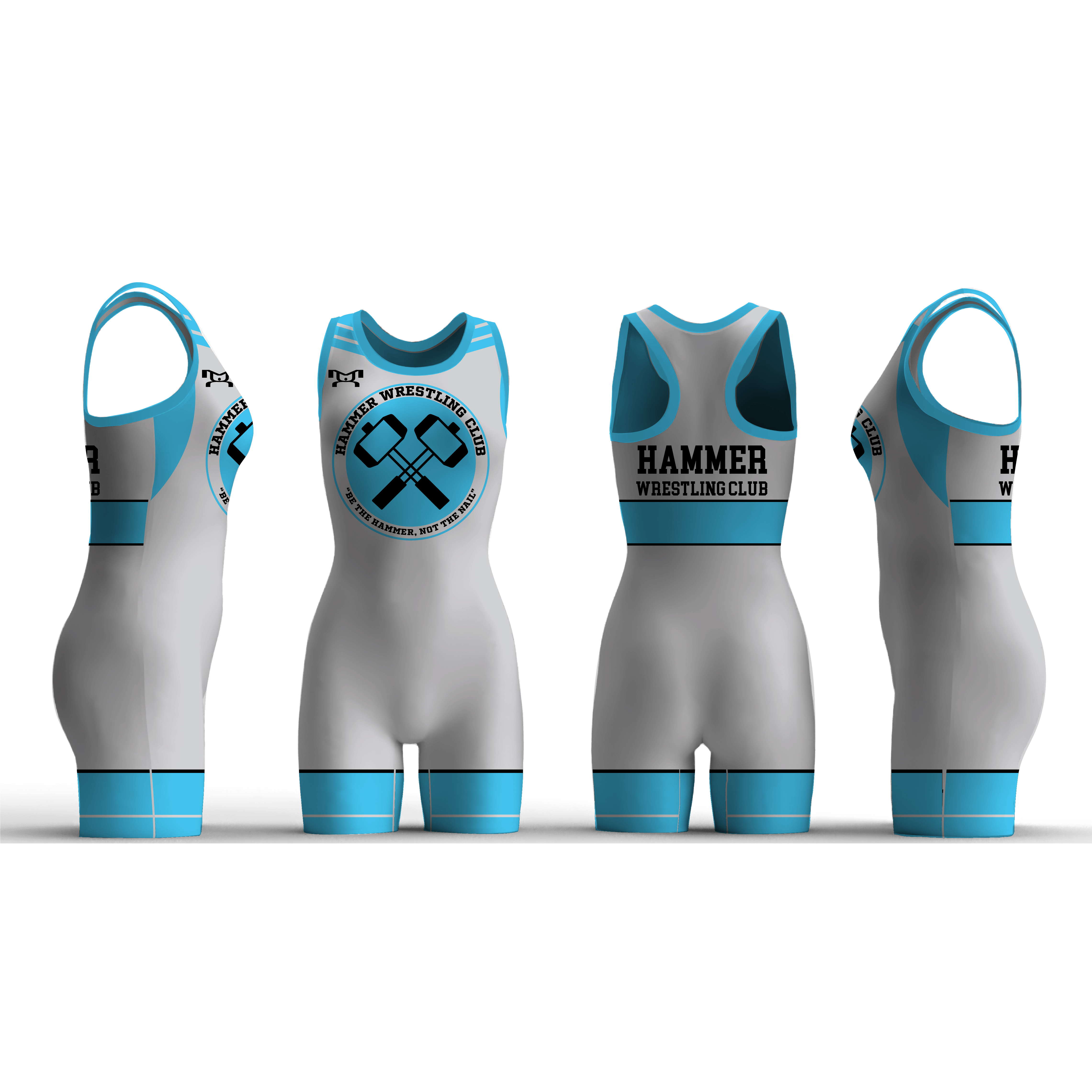 Hammer Wrestling Club- NY Women's Grey Custom Singlet