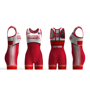 Hammer Wrestling Club- NY  Red Women's Custom Singlet 2026