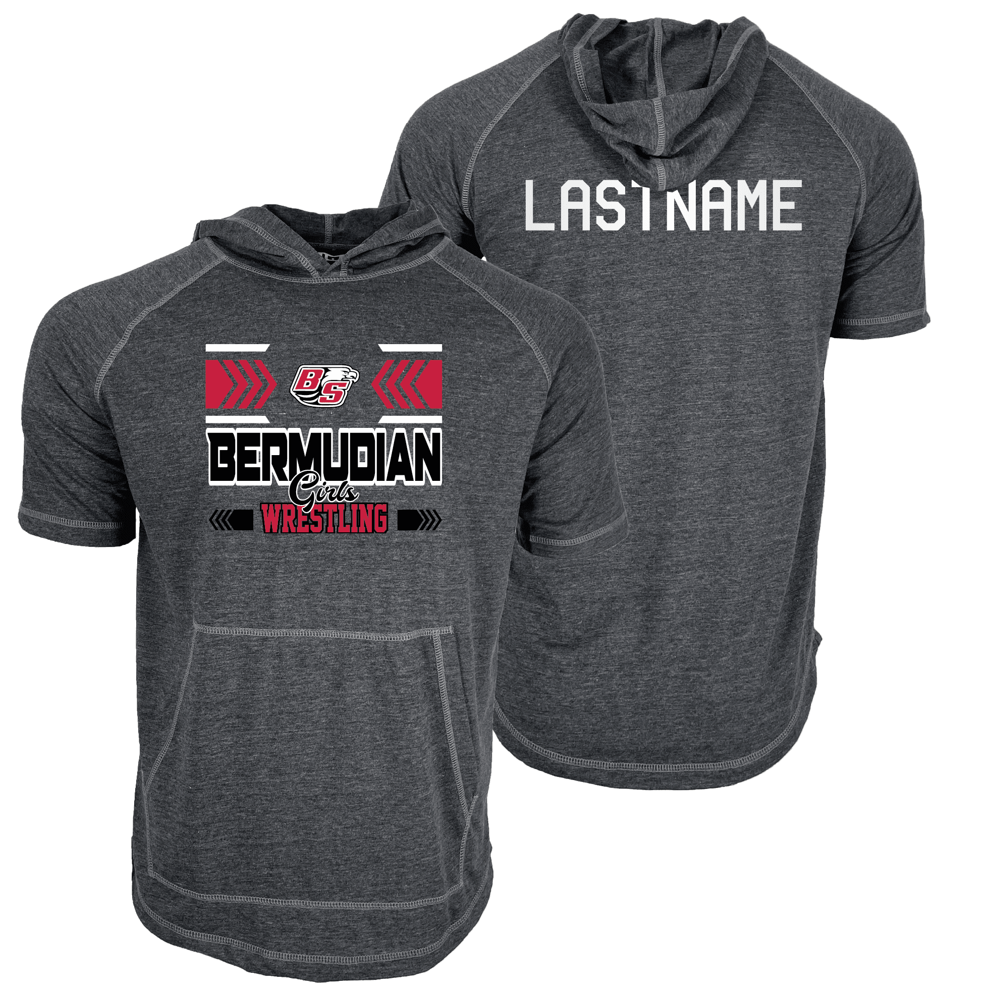 Bermudian Springs Custom Heat Press Short Sleeve Hoodie T-Shirt