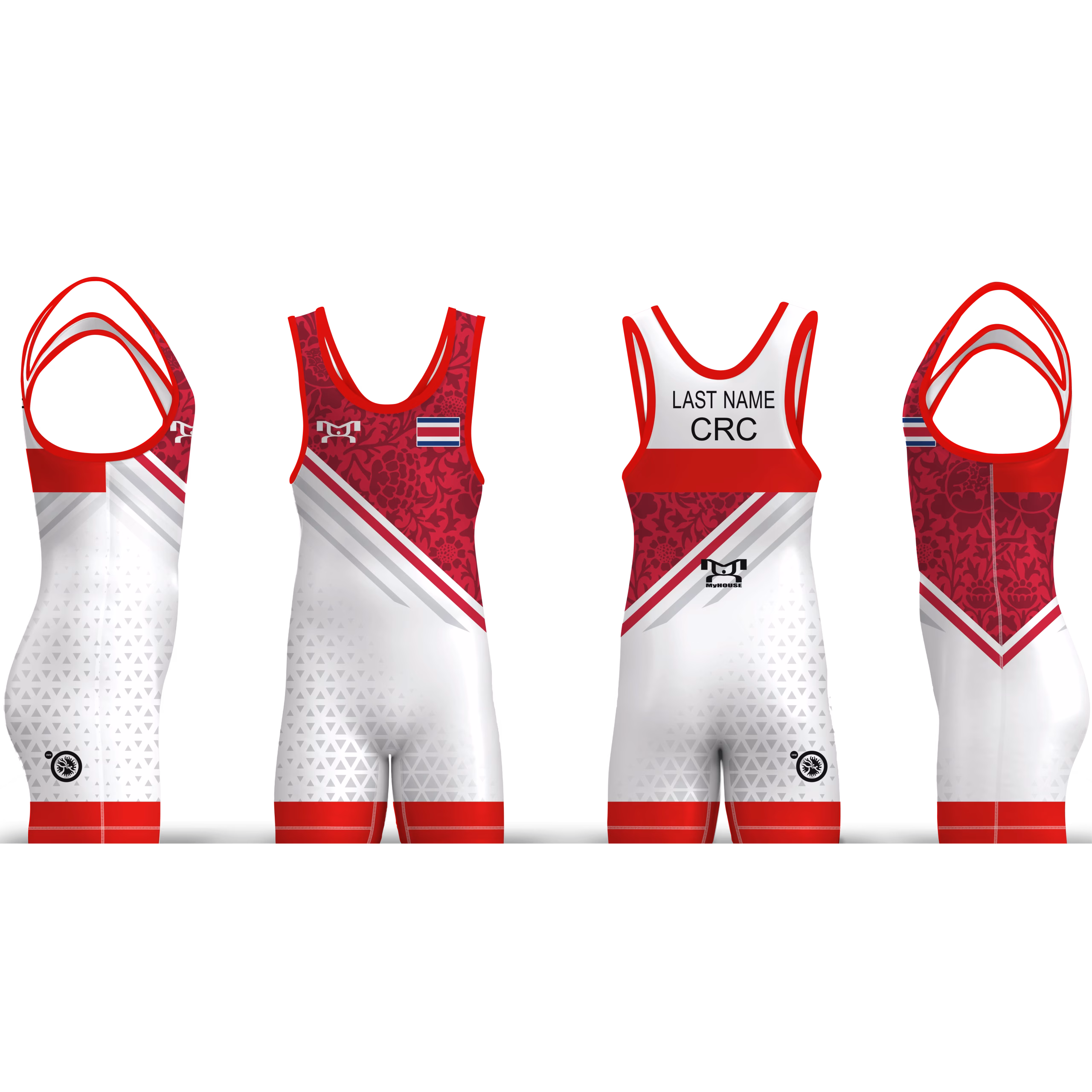 Costa Rica  Red Freestyle Singlet (pre order)