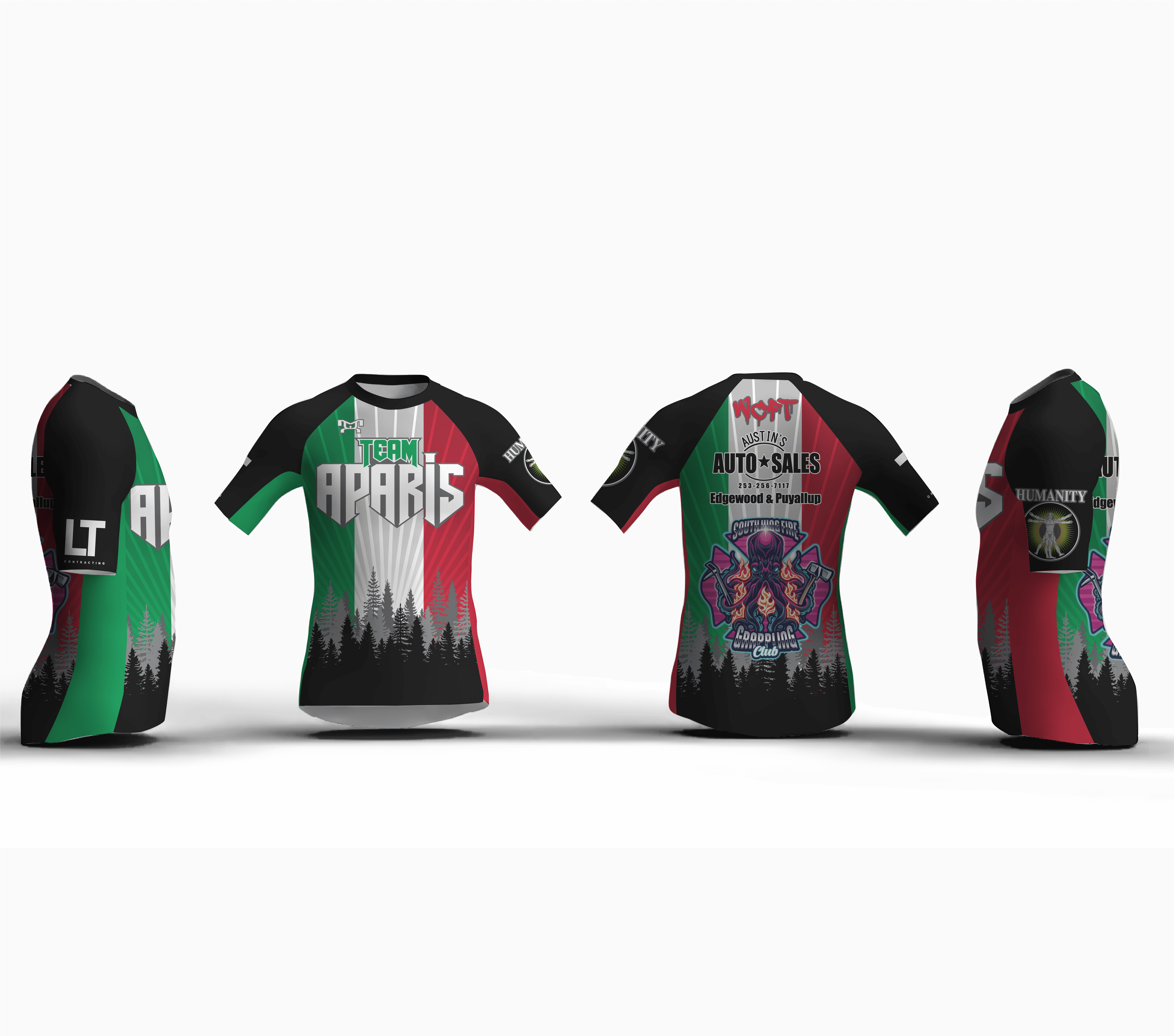 TEAM APARIS Men's AUSTIN AUTOSALES SPONSOR Compression Short Sleeve Shirt 2025