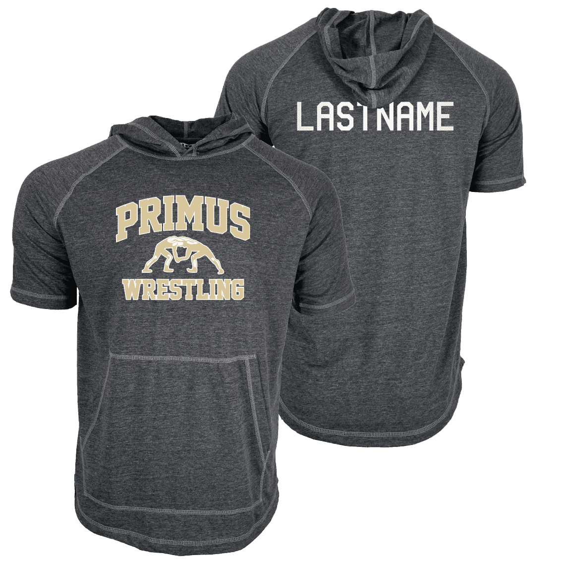 Primus Wrestling Custom Heat Press Short Sleeve Hoodie T-Shirt